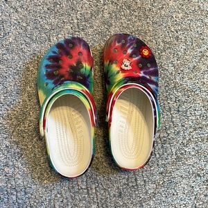 Rainbow Tie Dye Crocs